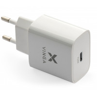 Зарядний пристрiй Vinga PD Type-C 20W Charger white (VWCPDC)