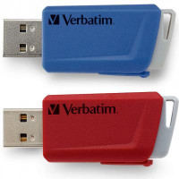 USB флеш накопичувач Verbatim 2x32GB Store *n* Click Red/Blue USB 3.2 (49308)