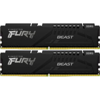 Модуль пам*ятi для комп*ютера DDR5 64GB (2x32GB) 5600 MHz FURY Beast Black Kingston Fury (ex.HyperX) (KF556C40BBK2-64)
