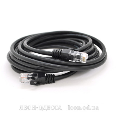 Патч-корд 15м, UTP, Cat.6, RJ45, CU, black Ritar (PCR-CU6/15BK)