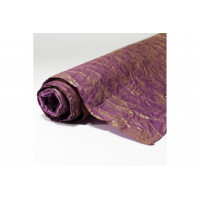 Бумага упаковочная "Жатка с золотым напылением" фиолетовая 5м