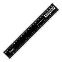 
											Лінійка пластикова Axent, 20 см, чорна											
											