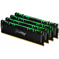 Модуль пам*ятi для комп*ютера DDR4 32GB (4x8GB) 3600 MHz Renegade RGB Black Kingston Fury (ex.HyperX) (KF436C16RBAK4/32)