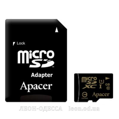 Карта пам*ятi Apacer 64GB microSDXC UHS-I Class10 w/ 1 Adapter RP (AP64GMCSX10U1-R)