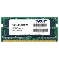 Модуль пам*ятi для ноутбука SoDIMM DDR3 8GB 1600 MHz Patriot (PSD38G16002S)