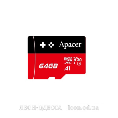 Карта пам*ятi Apacer 64GB microSD class 10 UHS-I U3 (AP64GMCSX10U7-RAGC)