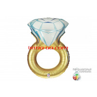 Фольгированный Шар-Фигура Grabo «Обручальное кольцо золото» 79 см