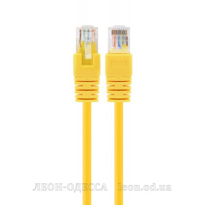 Патч-корд 3м UTP cat 6 CCA yellow Cablexpert (PP6U-3M/Y)