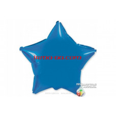 Фолльгированный шар Звезда Китай - «Синий» 18*