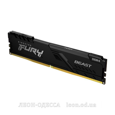 Модуль пам*ятi для комп*ютера DDR4 8GB 2666 MHz Fury Beast Black HyperX (Kingston Fury) (KF426C16BB/8)