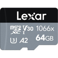 Карта пам*ятi Lexar 64GB microSDXC class 10 UHS-I 1066x Silver (LMS1066064G-BNANG)