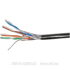 Кабель мережевий DCG FTP 305м, cat 5e, CCA, 4 pairs, 0.50mm, PE B, outside, black (159078)