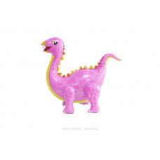 Фольгированный Шар Хлодячка Китай &quot;Динозавр&quot; - розовый (четыре ножки)