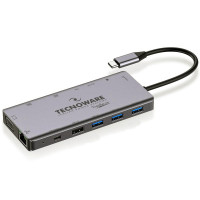 Порт-реплiкатор TECNOWARE Dock Station USB TYPE-C 13 in 1 Adapter HUB (FHUB17692)
