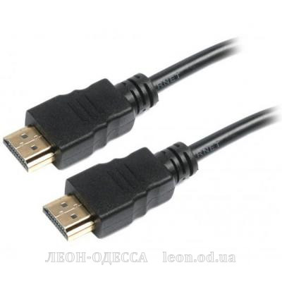 Кабель мультимедiйний HDMI to HDMI 1.0m Maxxter (VB-HDMI4-1M)