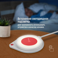 Зарядний пристрiй ColorWay Qi Fast Charger (10W)& LED bedside lamp (CW-CHW20Q-WT)