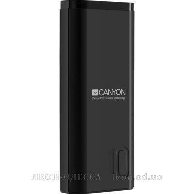 Батарея унiверсальна Canyon PB-103 10000mAh, Input 5V/2A, Output 5V/2.1A, Black (CNE-CPB010B)