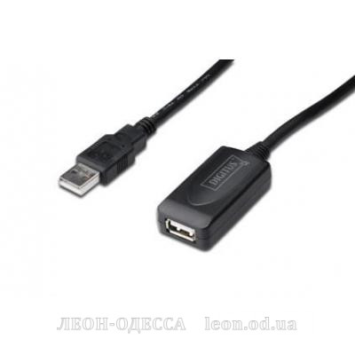 Дата кабель USB 2.0 AM/AF 25.0m active Digitus (DA-73103)