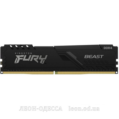 Модуль памяти для компьютера DDR4 16GB 2666 MHz FURY Beast Black HyperX (Kingston Fury) (KF426C16BB/16)