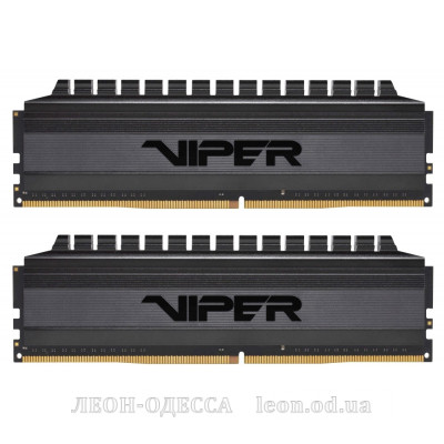 Модуль пам*ятi для комп*ютера DDR4 32GB (2x16GB) 3000 MHz Viper 4 Blackout Patriot (PVB432G300C6K)