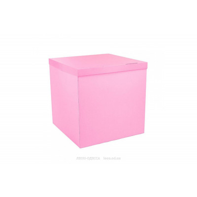 Коробка-сюрприз для шаров 70*70*70 см - розовая