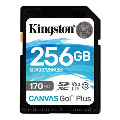 Карта пам*ятi Kingston 256GB SDXC class 10 UHS-I U3 Canvas Go Plus (SDG3/256GB)