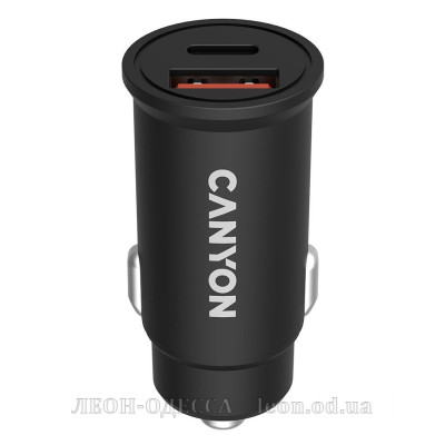 Зарядное устройство Canyon PD 30W/QC3.0 18W Pocket size car charger (CNS-CCA20B03)