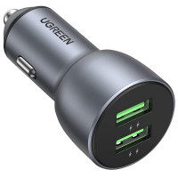 Зарядний пристрiй Ugreen CD213 36W 2xUSB QC 3.0 3A Car Charger (Dark Blue) (10144)