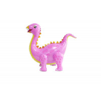 Фольгированный Шар Хлодячка Китай &quot;Динозавр&quot; - розовый (четыре ножки)