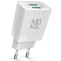 Зарядний пристрiй MAKE 12W 2.4A+2.4А White (MCW-221WH)