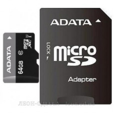 Карта пам*ятi ADATA 64GB microSD class 10 UHS-I (AUSDX64GUICL10-RA1)