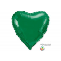 Шар Flexmetal Сердце Зеленое 18*