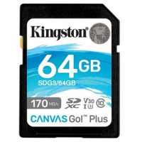 Карта пам*ятi Kingston 64GB SDXC class 10 UHS-I U3 Canvas Go Plus (SDG3/64GB)
