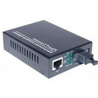 Медиаконвертер Merlion 10/100Base-TX to 100Base-F 1310нм, SM, SC/RJ-45, 25 км + БП (HTB-3100A / 1310_WDM)