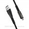 Дата кабель Colorway USB 2.0 AM to Type-C 1.0m zinc alloy + led black (CW-CBUC035-BK)