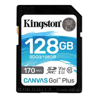 Карта пам*ятi Kingston 128GB SDXC class 10 UHS-I U3 Canvas Go Plus (SDG3/128GB)