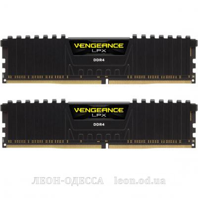 Модуль пам*ятi для комп*ютера DDR4 32GB (2x16GB) 3200 MHz Vengeance LPX Black CORSAIR (CMK32GX4M2E3200C16)