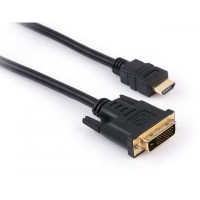 Кабель мультимедiйний HDMI to DVI 24+1 1.8m Vinga (VCPHDMIDVI1.8)