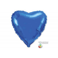 Шар Flexmetal Сердце Синее 18*