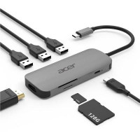 Порт-реплiкатор Acer 7in1 Type C dongle 1 x HDMI, 3 x USB3.2, 1 x SD/TF, 1 x PD (HP.DSCAB.008)