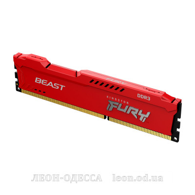 Модуль пам*ятi для комп*ютера DDR3 16GB (2x8GB) 1600 MHz Fury Beast Blue HyperX (Kingston Fury) (KF316C10BK2/16)