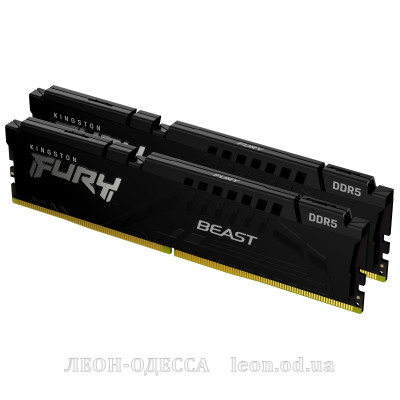 Модуль пам*ятi для комп*ютера DDR5 16GB (2x8GB) 6000 MHz Beast Kingston Fury (ex.HyperX) (KF560C36BBEK2-16)