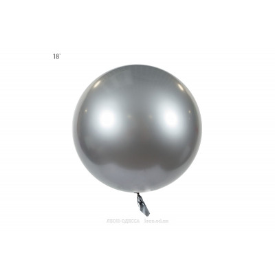 Шар Bubbles "Metallic" 18` - серебро