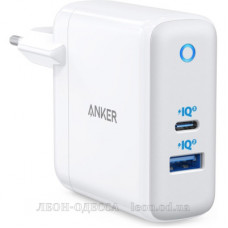 Зарядний пристрiй Anker PowerPort+ Atom III 45W USB-C+15W USB-A (White) (A2322G21)
