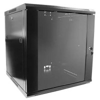 Шкаф настенный Hypernet 12U 19* 600x450, glass door, black (WMNC-12U-FLAT-BLACK)