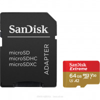Карта пам`яті SanDisk 64GB microSD class 10 UHS-I U3 Extreme (SDSQXAH-064G-GN6MA)