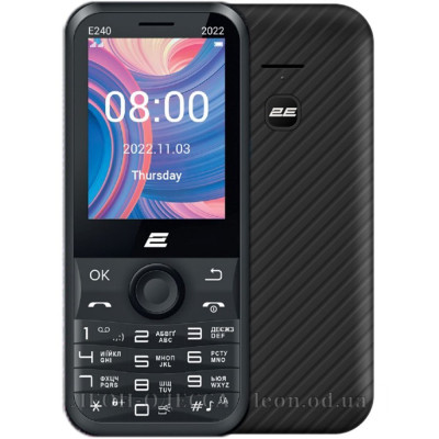 Мобiльний телефон 2E E240 2022 Dual SIM Black (688130245159)