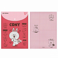 Папка-конверт YES А4 на кнопці &quot;Line Friends. Cony&quot; вертикальна