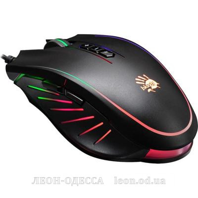 Мышка A4tech Bloody Q81 Neon XGlide Curve Black