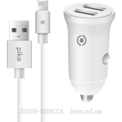 Зарядное устройство Piko CC-312 (2USB3,1A) + Lightning cable (1283126538810)